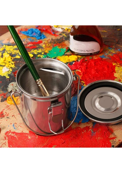 2 Paket Sanatçı Taşınabilir Boyama Fırçası Yıkama Kovası Yıkama Kalem Pot Paslanmaz Çelik Suluboya Yağlı Boya Fırçası Yıkayıcı Sanat Malzemeleri (Yurt Dışından) modelleri