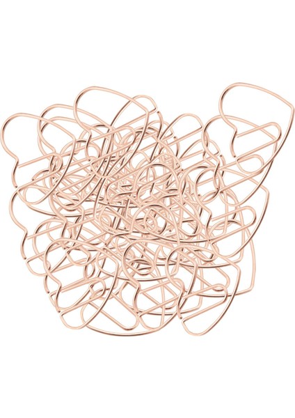 100 Parça Aşk Kalp Şeklindeki Küçük Paper Klipler Ofis Okulu Için Yer Işareti Klipleri Ev Metal Klipler Gül Altın (Yurt Dışından)