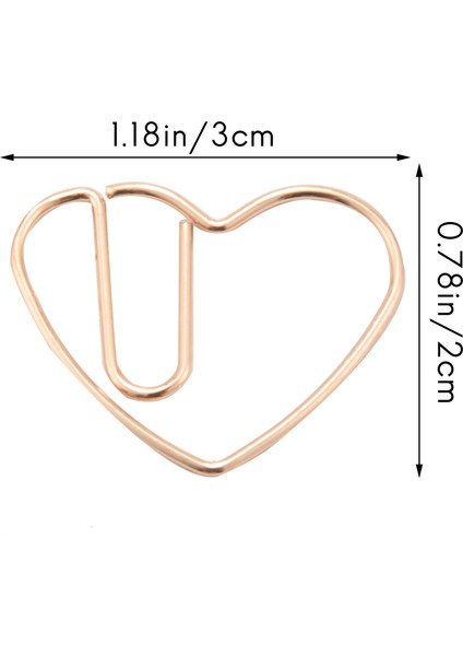 100 Parça Aşk Kalp Şeklindeki Küçük Paper Klipler Ofis Okulu Için Yer Işareti Klipleri Ev Metal Klipler Gül Altın (Yurt Dışından) fiyatları