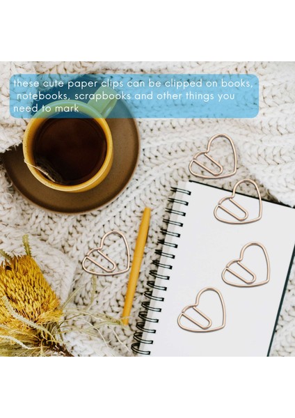 100 Parça Aşk Kalp Şeklindeki Küçük Paper Klipler Ofis Okulu Için Yer Işareti Klipleri Ev Metal Klipler Gül Altın (Yurt Dışından) modelleri