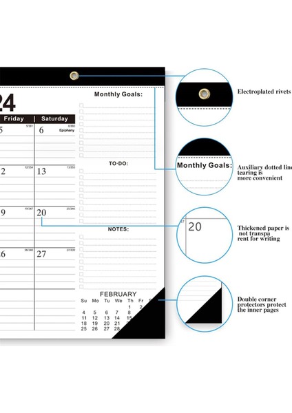 Takvim 2024-2025 18 Aylık Duvar Takvimi Ocak 2024 - Haziran 2025 (Yurt Dışından) fiyatları