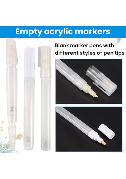 5 Adet Boş Doldurma Boyası Işaretleyicileri Boş Doldurulabilir Boya Kalemleri Boş Doldurulabilir Işaretleyici Şeffaf Kalem Tüpünü Boyamak Için (Yurt Dışından) fırsatları