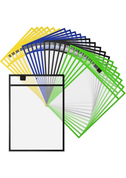 Tekrar Kullanılabilir Not Tutucu Cep Plastik Dosya Çantası Kuru Silinebilir Kılıf D (Yurt Dışından)