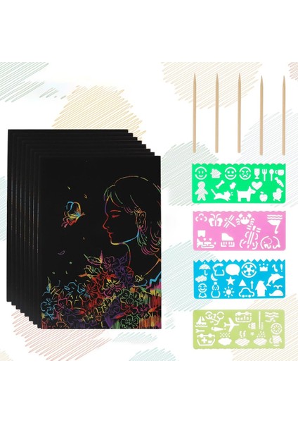 Çizik Kağıt Sanat Seti, Hediyelik Eşyalar Için Siyah El Sanatları Seti (Yurt Dışından) fırsatları