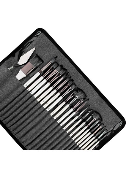 24 Parça Naylon Fırça Seti Bez Rulo ve Palet Bıçağı (Yurt Dışından)