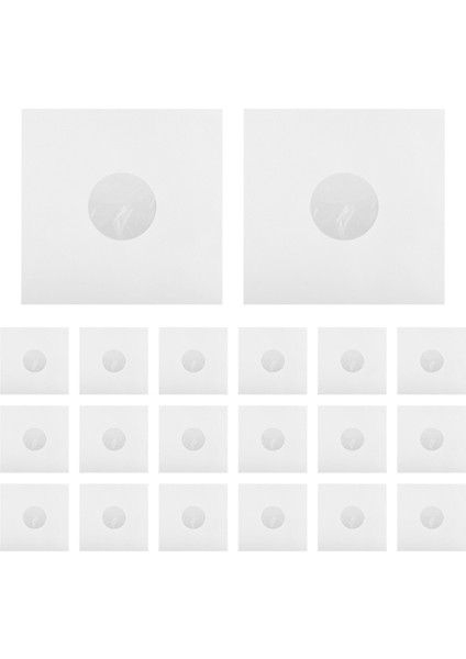 20 Adet 12 Inç Lp Plak Kapağı Yeniden Kapatılabilir Dış Kollar Kağıt Torba (Yurt Dışından)