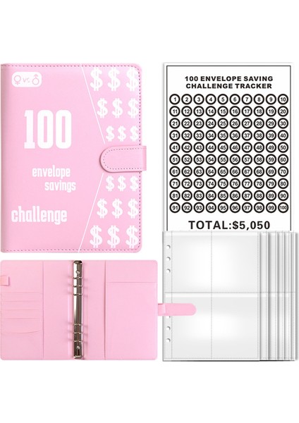 100 Zarf Zorlu Dosya, A5 Tasarruf Dosyası Pembe (Yurt Dışından)