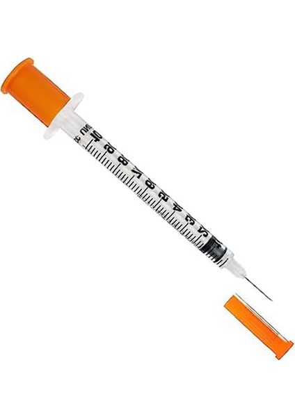 Tek Kullanımlık Steril Şırınga 1cc 30GA 1/2 Inç Iğne, (100 Adet) (Yurt Dışından)
