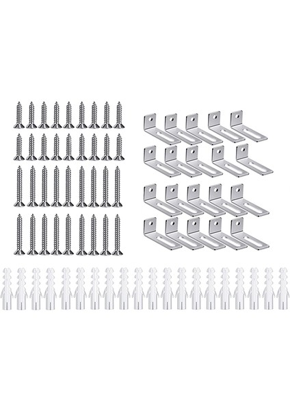 20 Set Beyaz Tahta Kurulum Donanım Seti Montaj Braketleri (Yurt Dışından)