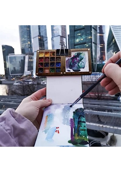 15 Renkli Eskiz Defteri Paleti, Seyahat Boya Paleti (Renksiz) (Yurt Dışından) indirimleri