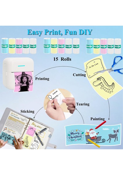 Mini Yazıcı Etiket Yapıcı Için 15 Rulo Termal Etiket Kağıdı (Yurt Dışından) fırsatları