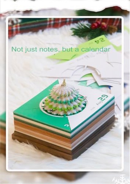 Noel 3D Takvim Not Kağıdı Not Sanat Bloknotu, Koparılabilir Takvim Heykeli (Yurt Dışından) fiyatları