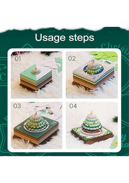 Noel 3D Takvim Not Kağıdı Not Sanat Bloknotu, Koparılabilir Takvim Heykeli (Yurt Dışından) fırsatları