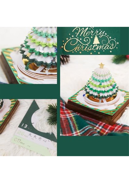 Noel 3D Takvim Not Kağıdı Not Sanat Bloknotu, Koparılabilir Takvim Heykeli (Yurt Dışından) indirimleri