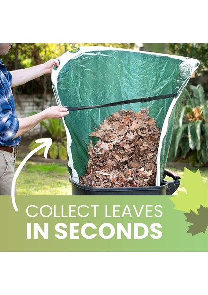 Bahçe Katlanabilir Yaprak Toplayıcı, Açık Bahçecilik Pop-Up Yuvarlak Yaprak Duspan, Yeniden Kullanılabilir Bahçe Atık Toplama Kovası (Yurt Dışından)