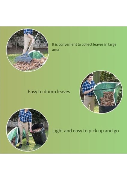 Bahçe Katlanabilir Yaprak Toplayıcı, Açık Bahçecilik Pop-Up Yuvarlak Yaprak Duspan, Yeniden Kullanılabilir Bahçe Atık Toplama Kovası (Yurt Dışından) fırsatları