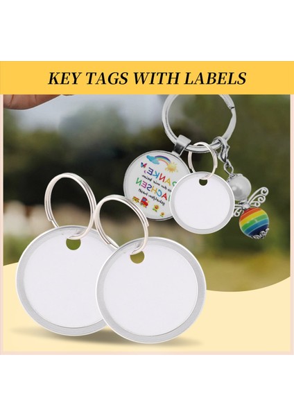 Metal Jant Etiketleri Anahtar Etiketler Araba Tuşları ve Kapı Tuşları Için Metal Halkalı Yuvarlak Kağıt Etiketleri (50 Adet) (Yurt Dışından) fırsatları