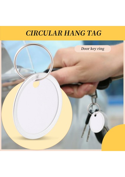 Metal Jant Etiketleri Anahtar Etiketler Araba Tuşları ve Kapı Tuşları Için Metal Halkalı Yuvarlak Kağıt Etiketleri (50 Adet) (Yurt Dışından) indirimleri