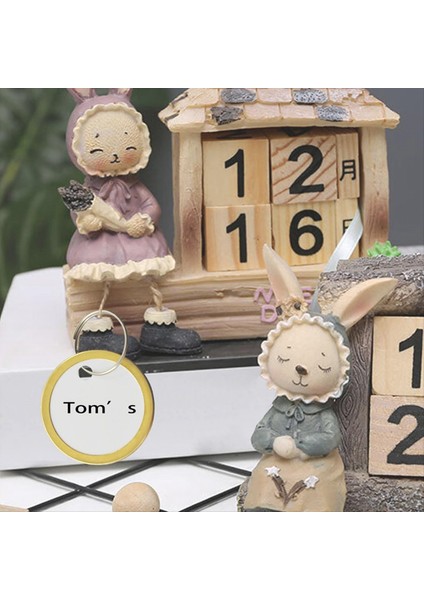 180PCS Metal Jant Etiketleri Anahtar Etiketler Araba Tuşları ve Kapı Anahtarları Için Metal Halkalı Yuvarlak Kağıt Etiketler, Beyaz ve Altın (Yurt Dışından) modelleri