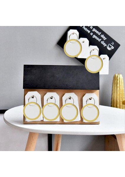 180PCS Metal Jant Etiketleri Anahtar Etiketler Araba Tuşları ve Kapı Anahtarları Için Metal Halkalı Yuvarlak Kağıt Etiketler, Beyaz ve Altın (Yurt Dışından) fırsatları