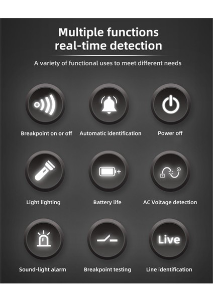 Bıde Z2 Ac Voltaj Test Cihazı Sızıntı Dedektörü Sürünme Elektrikli Kalem Temassız Devre Süreklilik 0-300V Siyah (Yurt Dışından) fırsatları