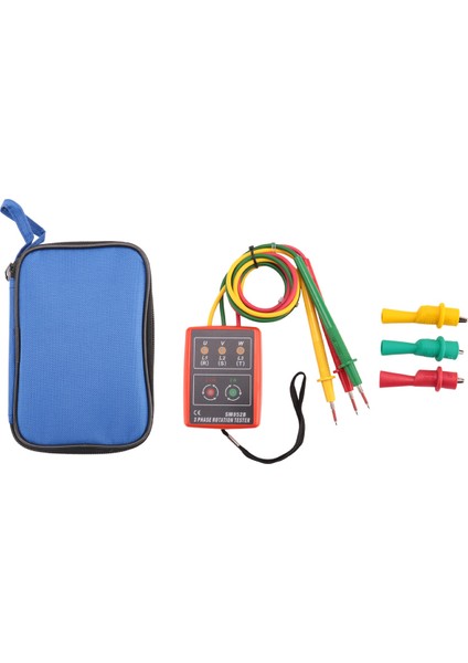 Yeni 3 Faz Dizisi Döndürme Test Cihazı Gösterge Dedektör Ölçer LED Buzzer Taşınabilir Kese TD-LED02 (Yurt Dışından)