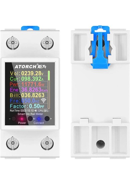 Atorch GR2PWS Elektrik Ölçer Tuka Wifi Ray Güç Enerji Ölçer AC50-320V Dijital Ekran Monitör Voltaj Eğrisi Ampermetre (Yurt Dışından) fiyatları