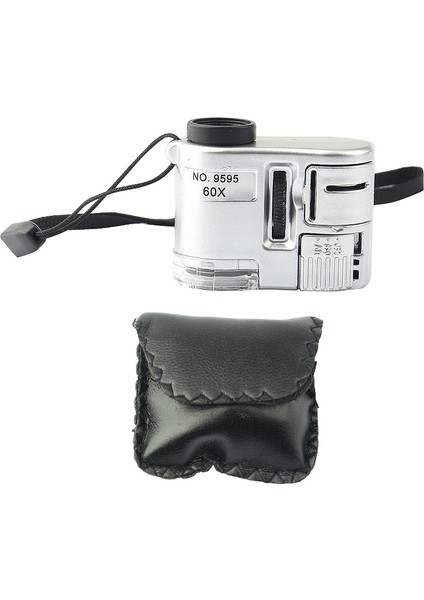 LED Ultraviyole Işık Mücevher Eğitimi Odaklama Ayarlanabilir Loupe Para Birimi Dedektörü ile Mini Lens 60X Cep Büyüteç Mikroskobu (Yurt Dışından) modelleri
