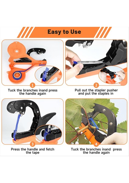 Bitki Bağlama Makinesi - Bant ve Zımba ile Bitki Bandı Aleti, Hafif Bitki Asma Bağlama Bant Takımı Aleti (Yurt Dışından) indirimleri