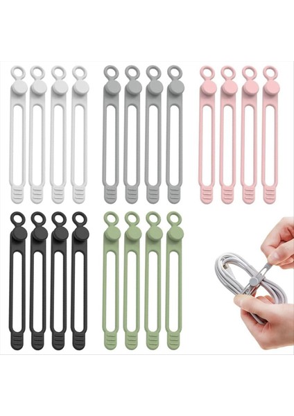 Veri Kablosu Organizatörü, Yükseltme Silikon Kablo Bağları Yeniden Kullanılabilir Kablo Yöneticisi, Elastik Kordon Organizatörü (Yurt Dışından) fiyatları