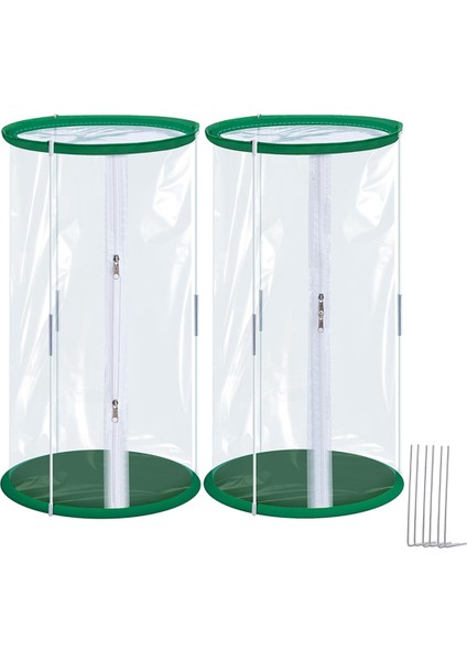 2pcs Pvc Mini Sera, 23.6 x 11.8 Inç Şeffaf Çiçek Bitkisi Mini Sera Kapağı, Taşınabilir Bitki Koruyucusu (Yurt Dışından)