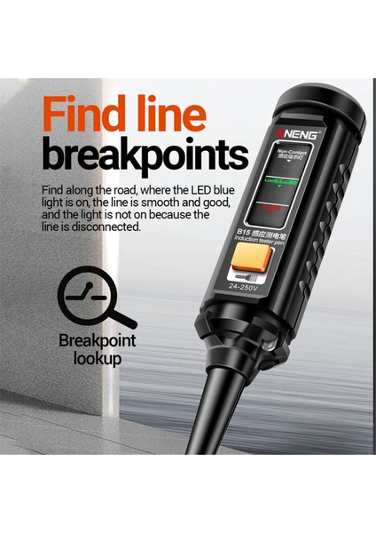 Aneng B15 Indüksiyon Test Kalemi Profesyonel Ac Voltaj Algılama Kalemi Vurgu Renk Işığı Elektrikçi Tornavida Test Cihazı (Yurt Dışından) fırsatları