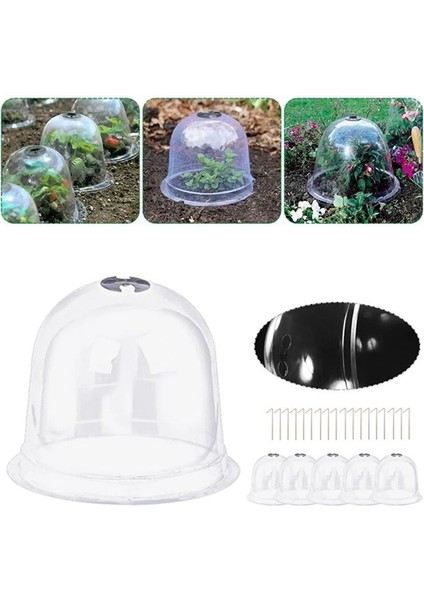12 Adet Yeniden Kullanılabilir Plastik Sera Bahçe Bitki Zili Kapak Bitki Çimlenme Kapağı Kubbe Don Koruma Donma Koruması (Yurt Dışından) fiyatları