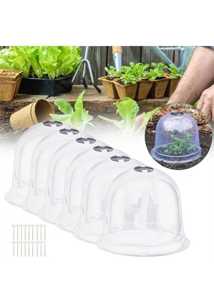 12 Adet Yeniden Kullanılabilir Plastik Sera Bahçe Bitki Zili Kapak Bitki Çimlenme Kapağı Kubbe Don Koruma Donma Koruması (Yurt Dışından) indirimleri