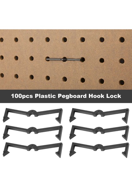 100 Parça Plastik Pegboard Kanca Kilit Pegboard Ekran Kanca Depolama Rafı (Yurt Dışından) fırsatları