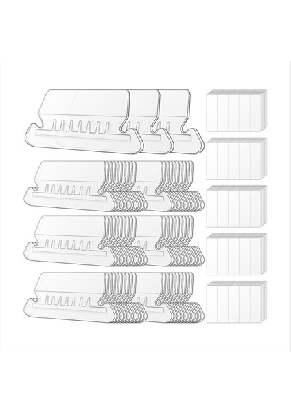 Dosya Klasör Sekmeleri, 100 Set Asma Dosya Klasör Etiketleri 2 Inç Plastik Sekmeler ve Dosya Klasörleri Asma Ekler (Yurt Dışından) fiyatları