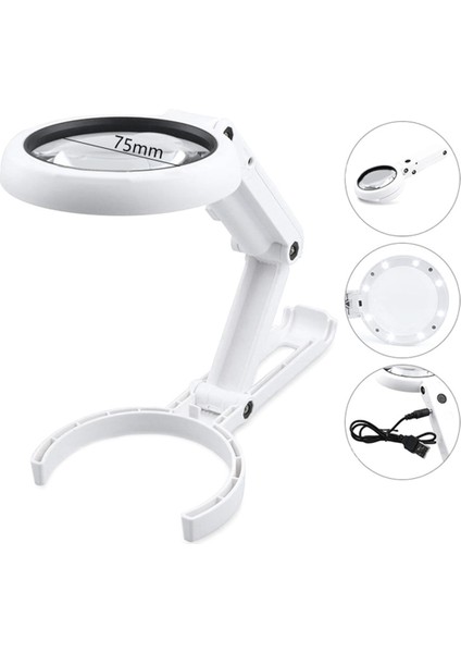 8 LED Işık 5X/11X Elden Taşınır Büyütme ile Taşınabilir Katlanabilir Büyüteç Büyüteçleri Yaşlılar Için Okuma (Yurt Dışından) fırsatları