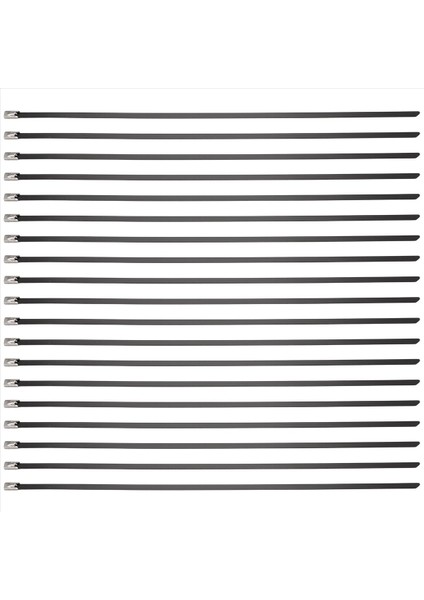 Metal Fermuar Bağları Siyah 100PCS 11.8 Inç 304 Paslanmaz Çelik Epoksi Kaplı Kablo Kravat, Araçlar, Çiftlikler, Kablolar (Yurt Dışından)