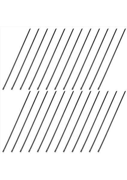 Metal Fermuar Bağları Siyah 100PCS 11.8 Inç 304 Paslanmaz Çelik Epoksi Kaplı Kablo Kravat, Araçlar, Çiftlikler, Kablolar (Yurt Dışından) fiyatları