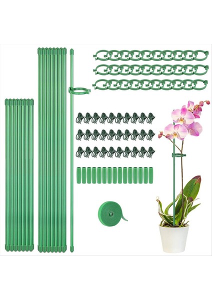 Bitki Bahisleri Setleri, Kapalı ve Dış Mekan Bitkileri Için Bağlantı Borusu ile Bitki Çubukları, Yeşil Ayarlanabilir Bitki Destek Kazığı (Yurt Dışından)