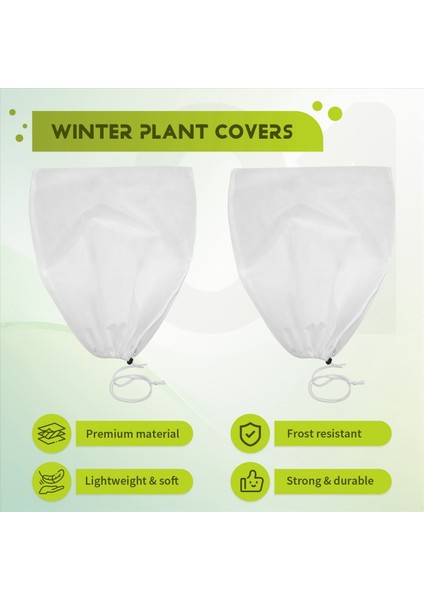 4 Paket Tesisi Donma Koruması 24X 32IN Kış Soğuk Hava Don Koruma Battaniyesi Dış Mekan Için Drawstring ile (Yurt Dışından) fırsatları