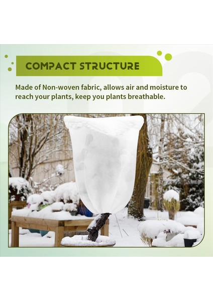 4 Paket Tesisi Donma Koruması 24X 32IN Kış Soğuk Hava Don Koruma Battaniyesi Dış Mekan Için Drawstring ile (Yurt Dışından) indirimleri
