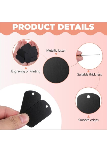 Alüminyum Damgalama Boşlukları Gravür Boş Etiketler 25 Paket, Lazer Gravür Boşluklar Etiketleri, Metal Kartvizit, Dıy Projeleri (Yurt Dışından) fiyatları