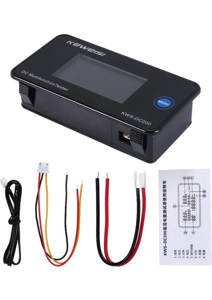 Keweisi Dc 0-200V Voltmetre Ammetre Kws Power Enerji Ölçer LED Dijital Dc Wattmetre Elektrik Ölçer, 10A (Yurt Dışından) modelleri