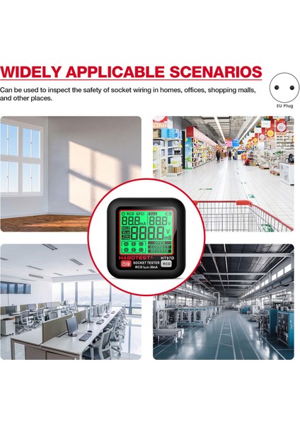 Habotest HT97 Dijital Soket Test Cihazı Akıllı Voltaj Dedektörü Çıkış Denetleyicisi Ab Fişi (Yurt Dışından) fiyatları