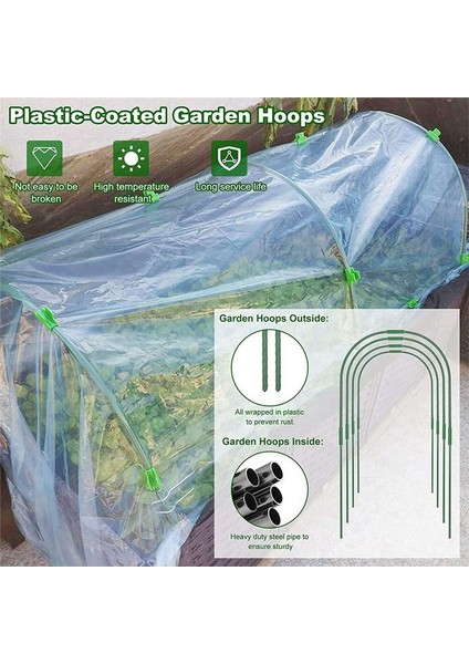 Sera Çemberleri Tünel Büyür, Pas Kılıfı Plastik Kaplamalı Çelik Destek Çerçevesi Yükseltilmiş Yataklar Için Sera Çemberleri (Yurt Dışından) fırsatları