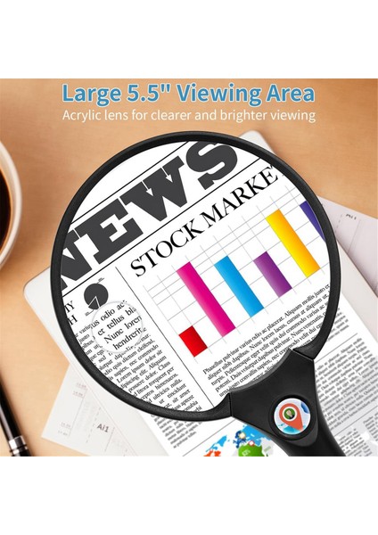 2 Paket 30X 60X 90X Kuyumcular Loupe Bundle 10X 20X 45X Büyük Büyüteçli Camı, Yaşlılar Için Işıklı Okuma (Yurt Dışından) fırsatları