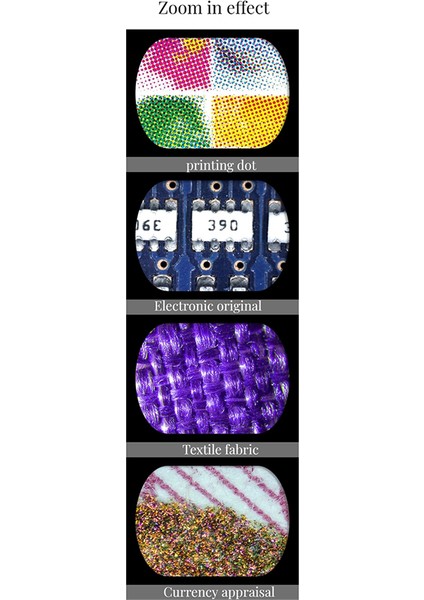 Dijital Ekran Frekansı Büyüteç Cam 60/80/100X Üç Çiftli Anahtarlama Taşınabilir Mikroskop (Yurt Dışından)