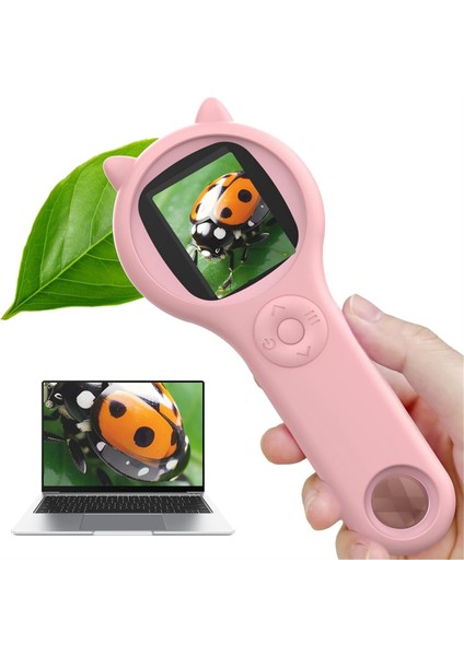 Çocuklar Için Mikroskop - Taşınabilir Elden Taşınan Büyüteç Çocuklar Için Dijital Mikroskop Eğitim Bilimleri Oyuncakları Pembe (Yurt Dışından) indirimleri