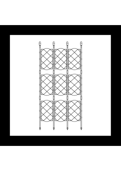 Bitki Tırmanma Rattan Çerçeve Açık Tırmanma Bitki Bahçe Kafesi Saksı Tesis Kafes Kesim Bitki Destek Ekran Tarzı Çerçeve (Yurt Dışından)